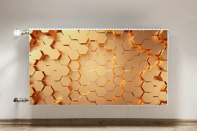 Dekorativer Heizkörpermagnet Wabe 3d-grafik
