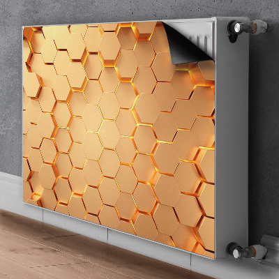Dekorativer Heizkörpermagnet Wabe 3d-grafik