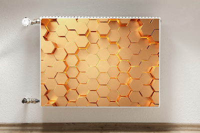Dekorativer Heizkörpermagnet Wabe 3d-grafik