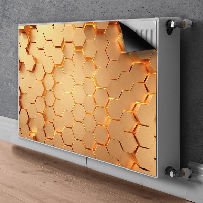 Dekorativer Heizkörpermagnet Wabe 3d-grafik