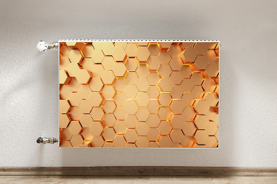 Dekorativer Heizkörpermagnet Wabe 3d-grafik