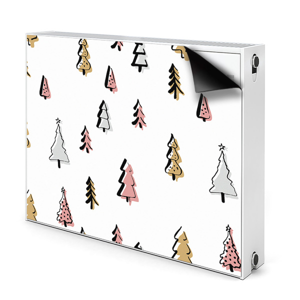 Dekorativer Heizkörpermagnet Pastell weihnachtsbäume
