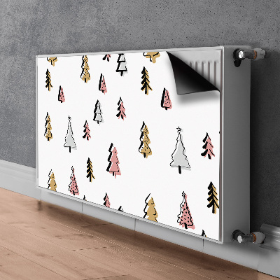 Dekorativer Heizkörpermagnet Pastell weihnachtsbäume