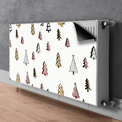 Dekorativer Heizkörpermagnet Pastell weihnachtsbäume