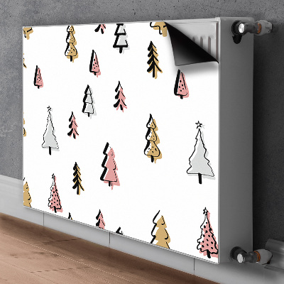 Dekorativer Heizkörpermagnet Pastell weihnachtsbäume