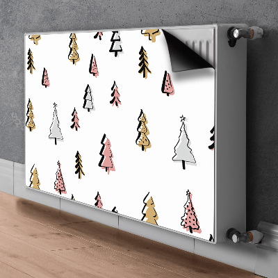 Dekorativer Heizkörpermagnet Pastell weihnachtsbäume