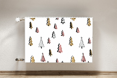 Dekorativer Heizkörpermagnet Pastell weihnachtsbäume