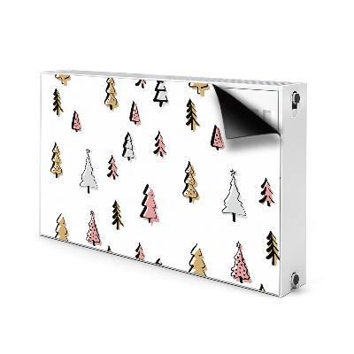 Dekorativer Heizkörpermagnet Pastell weihnachtsbäume