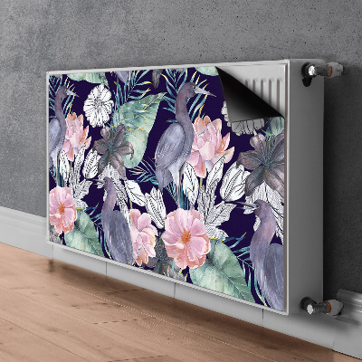 Dekorativer Heizkörpermagnet Vögel in blumen