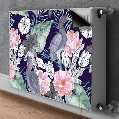 Dekorativer Heizkörpermagnet Vögel in blumen