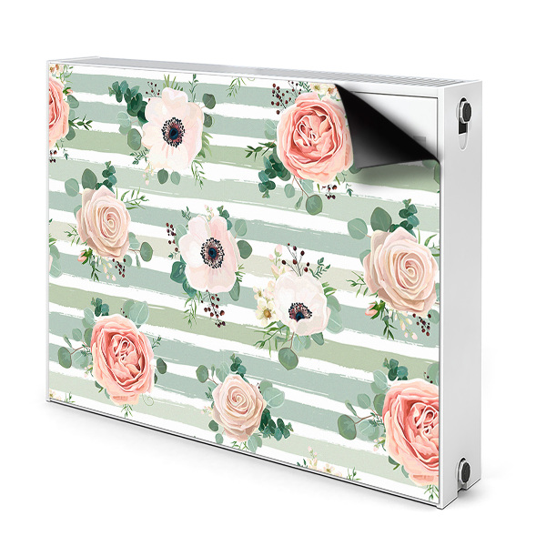 Dekorativer Heizkörpermagnet Gestreifte rosen