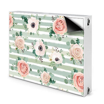 Dekorativer Heizkörpermagnet Gestreifte rosen