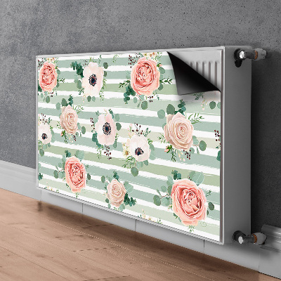 Dekorativer Heizkörpermagnet Gestreifte rosen