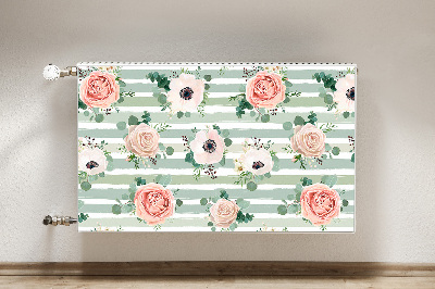 Dekorativer Heizkörpermagnet Gestreifte rosen