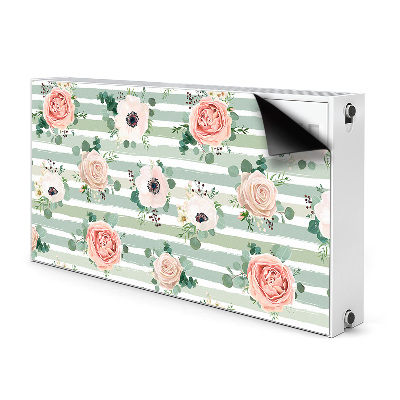Dekorativer Heizkörpermagnet Gestreifte rosen