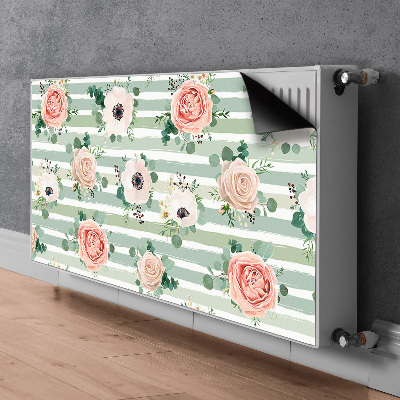 Dekorativer Heizkörpermagnet Gestreifte rosen