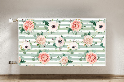 Dekorativer Heizkörpermagnet Gestreifte rosen