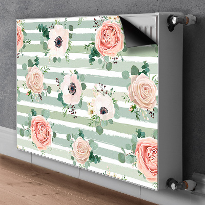 Dekorativer Heizkörpermagnet Gestreifte rosen