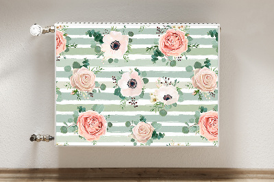 Dekorativer Heizkörpermagnet Gestreifte rosen