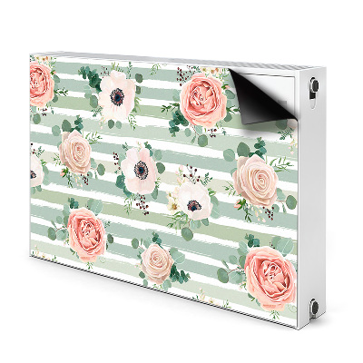 Dekorativer Heizkörpermagnet Gestreifte rosen