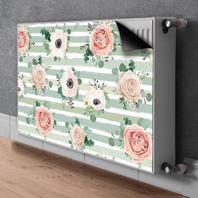 Dekorativer Heizkörpermagnet Gestreifte rosen