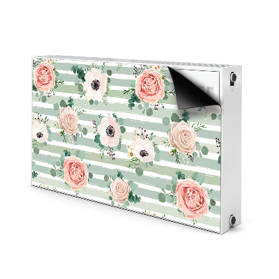 Dekorativer Heizkörpermagnet Gestreifte rosen