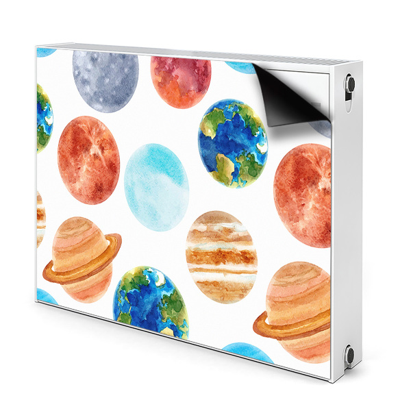Heizkörperverkleidung magnet Farbenfrohe planeten