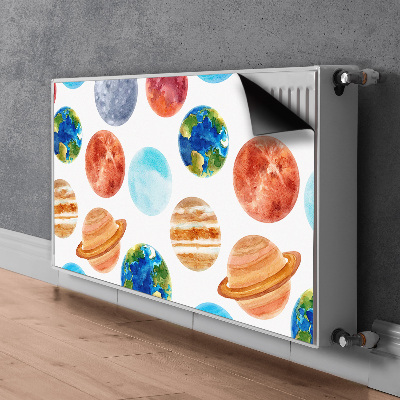 Heizkörperverkleidung magnet Farbenfrohe planeten