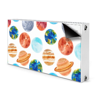 Heizkörperverkleidung magnet Farbenfrohe planeten