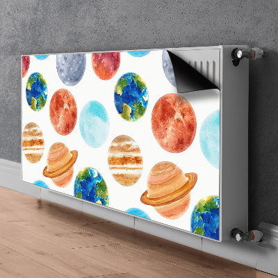 Heizkörperverkleidung magnet Farbenfrohe planeten