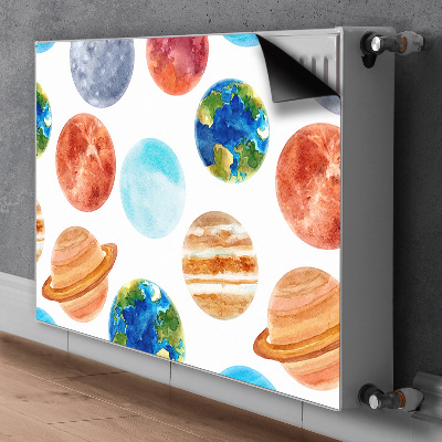Heizkörperverkleidung magnet Farbenfrohe planeten