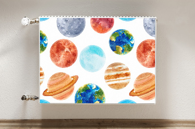 Heizkörperverkleidung magnet Farbenfrohe planeten