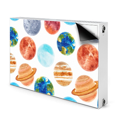 Heizkörperverkleidung magnet Farbenfrohe planeten