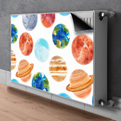 Heizkörperverkleidung magnet Farbenfrohe planeten
