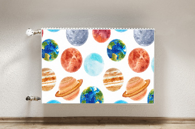 Heizkörperverkleidung magnet Farbenfrohe planeten