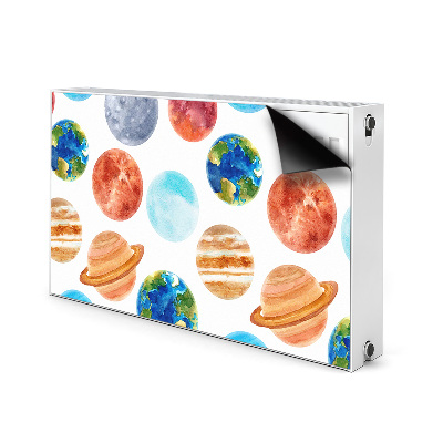 Heizkörperverkleidung magnet Farbenfrohe planeten