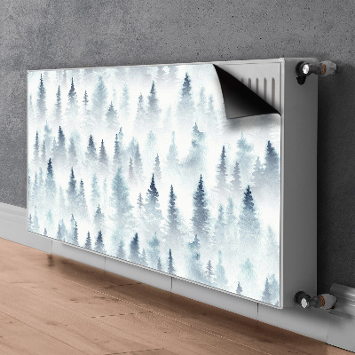 Dekorative Heizkörperabdeckung Nebelwald