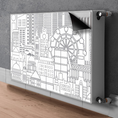 Magnet Heizkörperverkleidung Skizzierte stadt