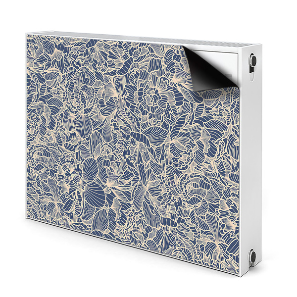 Dekorative Heizkörperabdeckung Blaue blume
