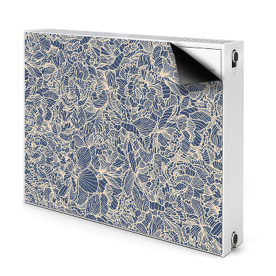 Dekorative Heizkörperabdeckung Blaue blume