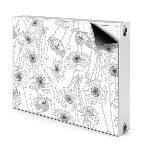 Dekorative Heizkörperabdeckung Mohnblumen