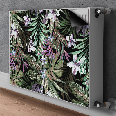 Dekorative Heizkörperabdeckung Palmenblumen
