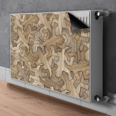 Heizkörperverkleidung magnetisch Muster gecko in holz