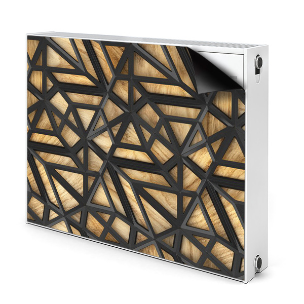 Magnet Heizkörperverkleidung Schwarzes geometrisches muster