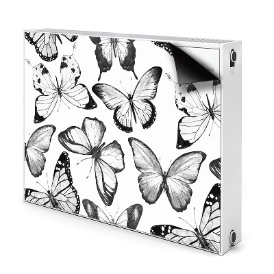 Dekorative Heizkörperabdeckung Schwarz-weiß-schmetterling