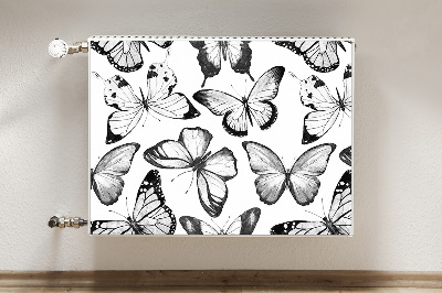 Dekorative Heizkörperabdeckung Schwarz-weiß-schmetterling