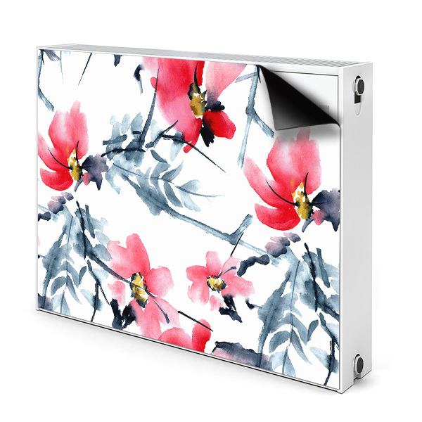 Heizkörperverkleidung magnetisch Blumenmuster