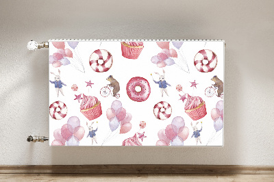 Magnet Heizkörperverkleidung Süßigkeiten und luftballons