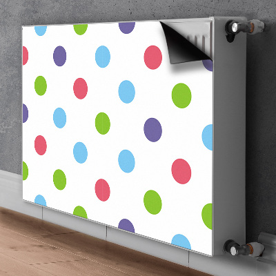 Heizkörperverkleidung magnet Farbenfrohe punkte
