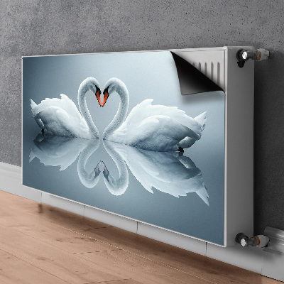Dekorative Heizkörperabdeckung Schwäne